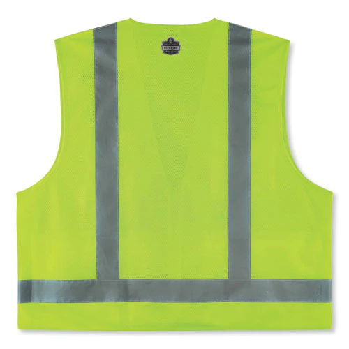 Glowear 8249z Class 2 Economy Surveyors Zipper Vest, Polyester, Large/x-large, Lime, Ships In 1-3 Business Days - Image 3