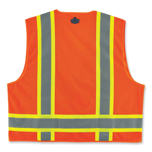 Glowear 8248z Class 2 Two-tone Surveyors Zipper Vest, Polyester, Large/x-large, Orange, Ships In 1-3 Business Days - Image 2