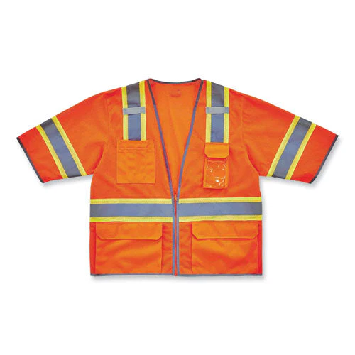 Glowear 8346z Class 3 Two-tone Hi-vis Surveyor Zipper Vest, Large/x-large, Orange, Ships In 1-3 Business Days - Image 2