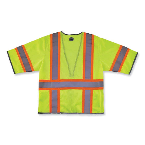 Glowear 8346z Class 3 Two-tone Hi-vis Surveyor Zipper Vest, 4x-large/5x-large, Lime, Ships In 1-3 Business Days - Image 3