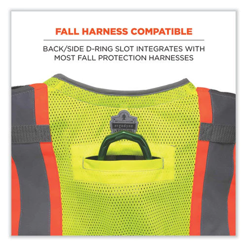 Glowear 8231tv Class 2 Hi-vis Tool Tethering Safety Vest, Polyester, Large/x-large, Lime, Ships In 1-3 Business Days - Image 3