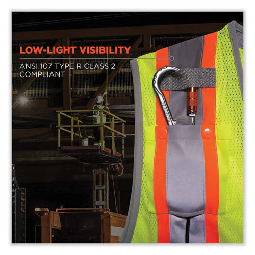 Glowear 8231tvk Class 2 Hi-vis Tool Tethering Safety Vest Kit, Polyester, Small/medium, Lime, Ships In 1-3 Business Days - Image 3
