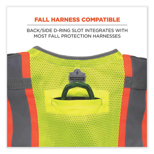 Glowear 8231tvk Class 2 Hi-vis Tool Tethering Safety Vest Kit, Polyester, Large/x-large, Lime, Ships In 1-3 Business Days - Image 2