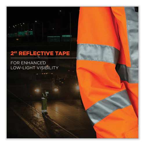 Glowear 8365 Class 3 Hi-vis Rain Jacket, Polyester, 2x-large, Orange, Ships In 1-3 Business Days - Image 2