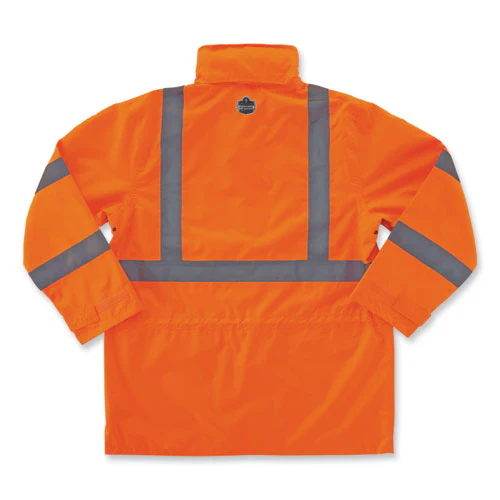Glowear 8365 Class 3 Hi-vis Rain Jacket, Polyester, 5x-large, Orange, Ships In 1-3 Business Days - Image 2