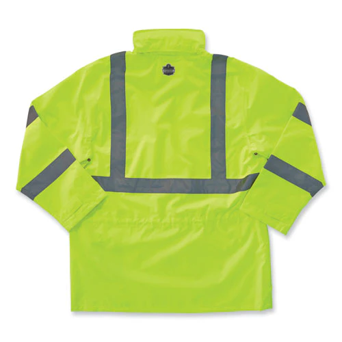 Glowear 8365 Class 3 Hi-vis Rain Jacket, Polyester, Small, Lime, Ships In 1-3 Business Days - Image 3