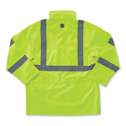 Glowear 8365 Class 3 Hi-vis Rain Jacket, Polyester, Large, Lime, Ships In 1-3 Business Days - Image 2