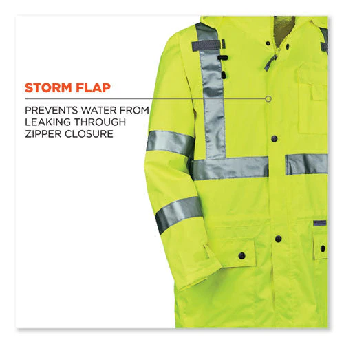 Glowear 8365 Class 3 Hi-vis Rain Jacket, Polyester, 2x-large, Lime, Ships In 1-3 Business Days - Image 2