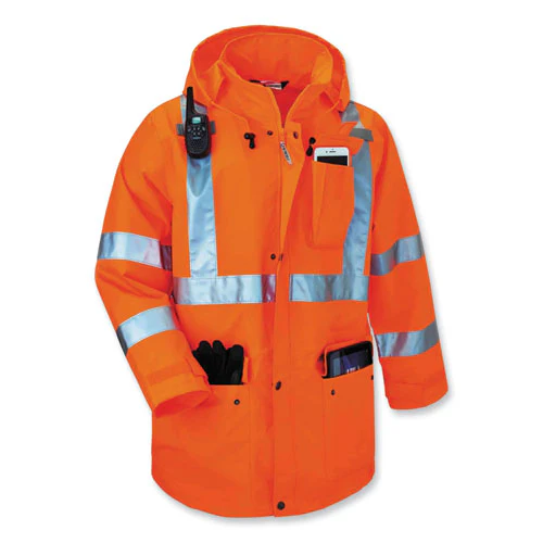 Glowear 8385 Class 3 Hi-vis 4-in-1 Jacket, Medium, Orange, Ships In 1-3 Business Days - Image 3