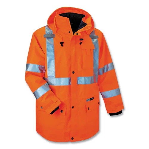 Glowear 8385 Class 3 Hi-vis 4-in-1 Jacket, X-large, Orange, Ships In 1-3 Business Days - Image 1