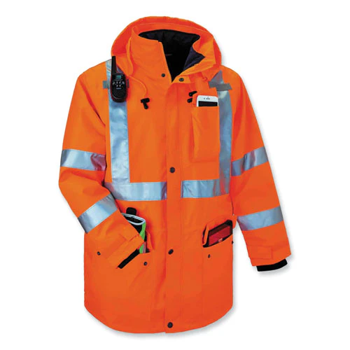 Glowear 8385 Class 3 Hi-vis 4-in-1 Jacket, 5x-large, Orange, Ships In 1-3 Business Days - Image 2
