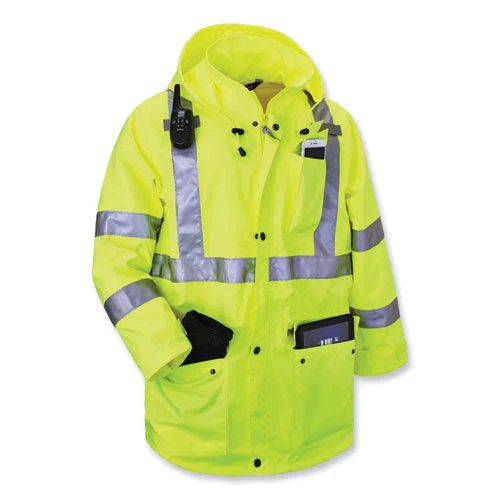 Glowear 8385 Class 3 Hi-vis 4-in-1 Jacket, 2x-large, Lime, Ships In 1-3 Business Days - Image 2