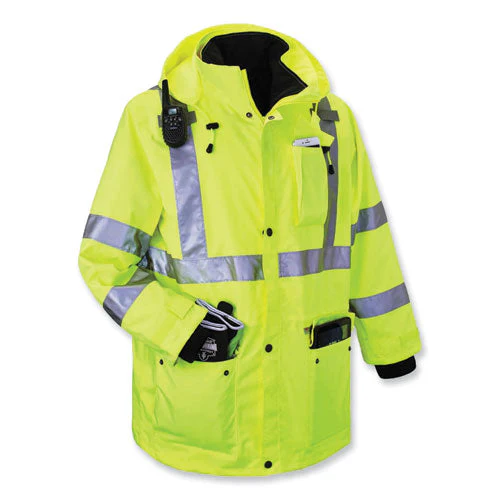 Glowear 8385 Class 3 Hi-vis 4-in-1 Jacket, 3x-large, Lime, Ships In 1-3 Business Days - Image 3