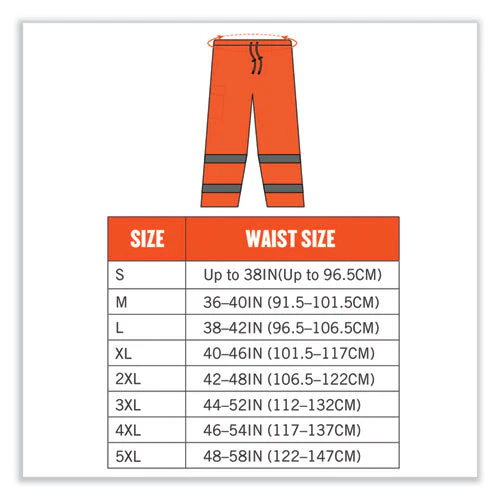 Glowear 8915 Class E Hi-vis Rain Pants, Medium, Orange, Ships In 1-3 Business Days - Image 3