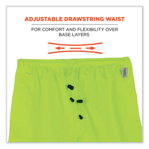 Glowear 8915 Class E Hi-vis Rain Pants, Small, Lime, Ships In 1-3 Business Days - Image 3
