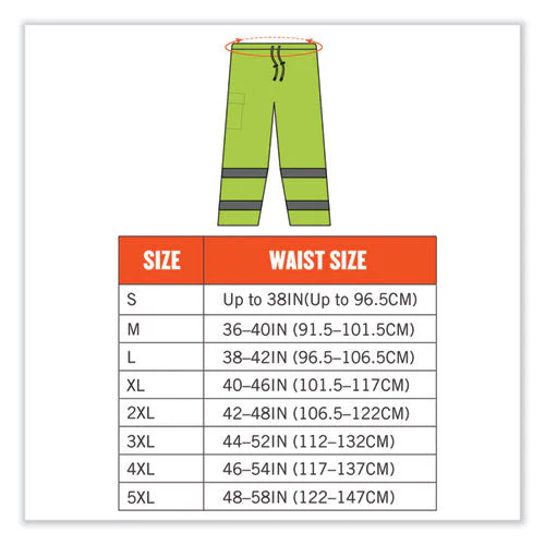 Glowear 8915 Class E Hi-vis Rain Pants, 3x-large, Lime, Ships In 1-3 Business Days - Image 3