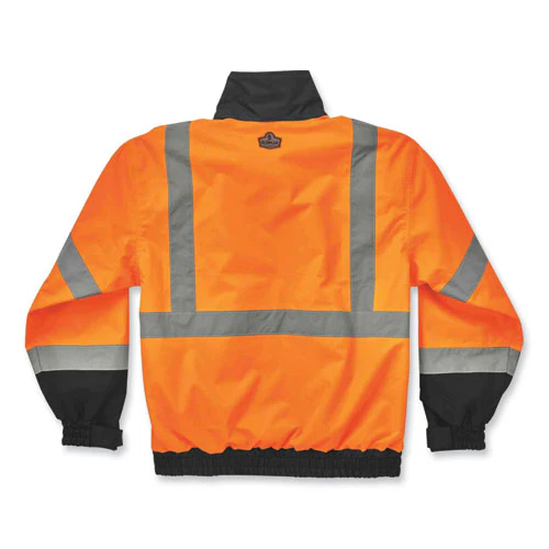Glowear 8379 Class 3 Hi-vis Fleece Lined Bomber Jacket, Orange, X-large, Ships In 1-3 Business Days - Image 3
