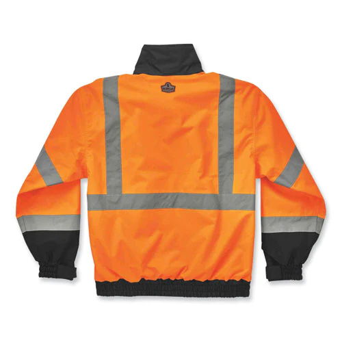 Glowear 8379 Class 3 Hi-vis Fleece Lined Bomber Jacket, Orange, 2x-large, Ships In 1-3 Business Days - Image 3