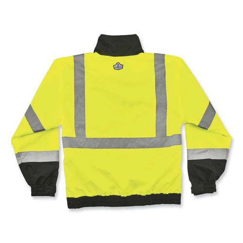 Glowear 8379 Class 3 Hi-vis Fleece Lined Bomber Jacket, Lime, X-large, Ships In 1-3 Business Days - Image 2