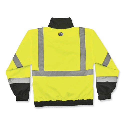 Glowear 8379 Class 3 Hi-vis Fleece Lined Bomber Jacket, Lime, 4x-large, Ships In 1-3 Business Days - Image 2