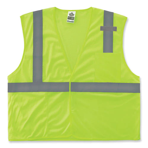 Glowear 8210hl-s Single Size Class 2 Economy Mesh Vest, Polyester, Medium, Lime, Ships In 1-3 Business Days - Image 1