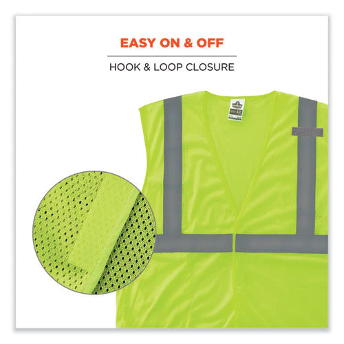 Glowear 8210hl-s Single Size Class 2 Economy Mesh Vest, Polyester, X-large, Lime, Ships In 1-3 Business Days - Image 3