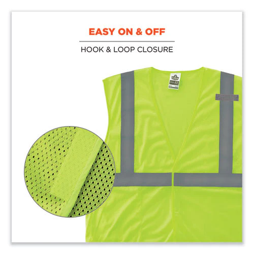 Glowear 8210hl-s Single Size Class 2 Economy Mesh Vest, Polyester, 5x-large, Lime, Ships In 1-3 Business Days - Image 3