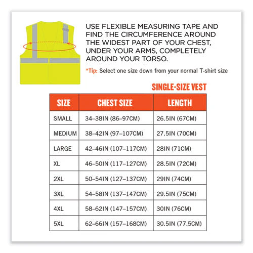 Glowear 8210hl-s Single Size Class 2 Economy Mesh Vest, Polyester, 5x-large, Lime, Ships In 1-3 Business Days - Image 2