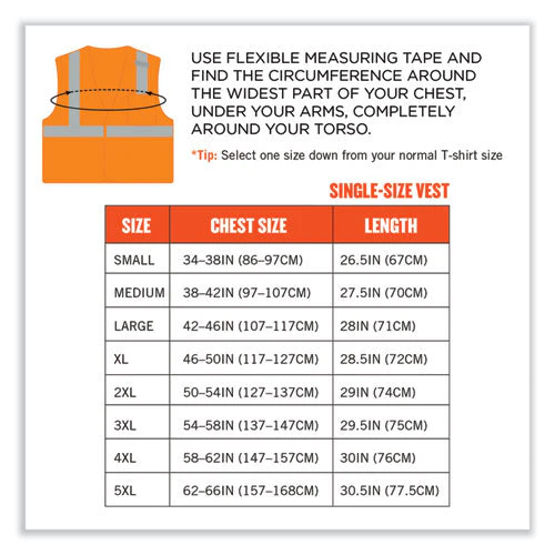 Glowear 8210hl-s Single Size Class 2 Economy Mesh Vest, Polyester, Small, Orange, Ships In 1-3 Business Days - Image 3