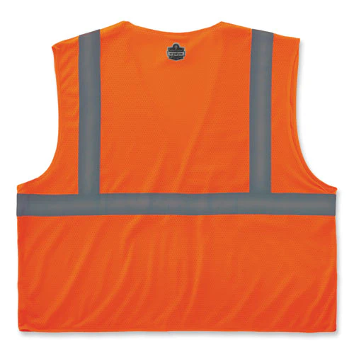 Glowear 8210hl-s Single Size Class 2 Economy Mesh Vest, Polyester, X-large, Orange, Ships In 1-3 Business Days - Image 2