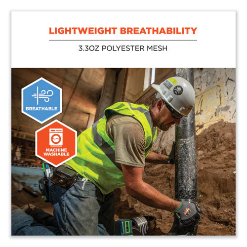 Glowear 8210hl-s Single Size Class 2 Economy Mesh Vest, Polyester, 5x-large, Orange, Ships In 1-3 Business Days - Image 2