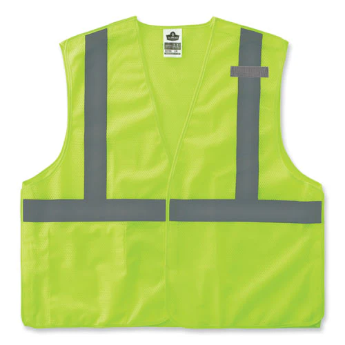 Glowear 8215ba-s Single Size Class 2 Economy Breakaway Mesh Vest, Polyester, Small, Lime, Ships In 1-3 Business Days - Image 1