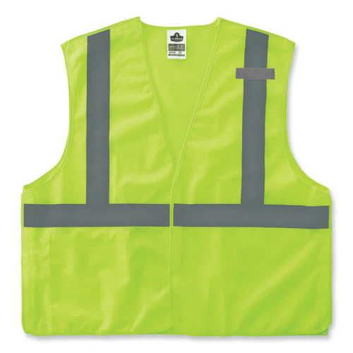 Glowear 8215ba-s Single Size Class 2 Economy Breakaway Mesh Vest, Polyester, Large, Lime, Ships In 1-3 Business Days - Image 1
