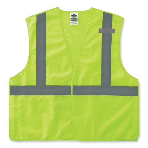 Glowear 8215ba-s Single Size Class 2 Economy Breakaway Mesh Vest, Polyester, X-large, Lime, Ships In 1-3 Business Days - Image 1