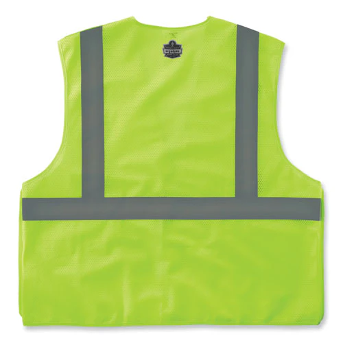 Glowear 8215ba-s Single Size Class 2 Economy Breakaway Mesh Vest, Polyester, 3x-large, Lime, Ships In 1-3 Business Days - Image 3