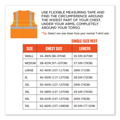 Glowear 8215ba-s Single Size Class 2 Economy Breakaway Mesh Vest, Polyester, 5x-large, Orange, Ships In 1-3 Business Days - Image 3