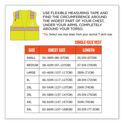 Glowear 8246z-s Single Size Class 2 Two-tone Mesh Vest, Polyester, 2x-large, Lime, Ships In 1-3 Business Days - Image 3