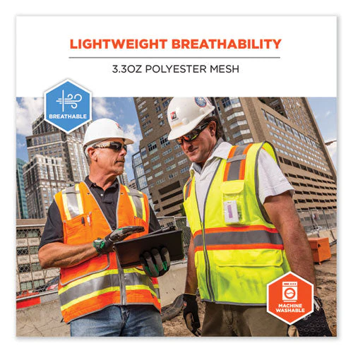 Glowear 8246z-s Single Size Class 2 Two-tone Mesh Vest, Polyester, 5x-large, Lime, Ships In 1-3 Business Days - Image 3