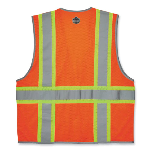Glowear 8246z-s Single Size Class 2 Two-tone Mesh Vest, Polyester, Small, Orange, Ships In 1-3 Business Days - Image 3