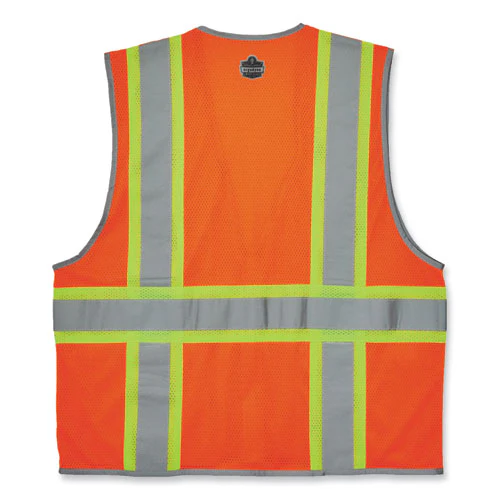 Glowear 8246z-s Single Size Class 2 Two-tone Mesh Vest, Polyester, 4x-large, Orange, Ships In 1-3 Business Days - Image 2