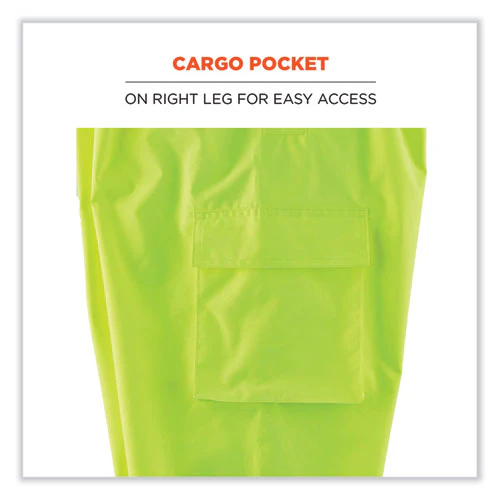 Glowear 8918bk Class E Hi-vis Rain Bibs Black Bottom, Medium, Lime, Ships In 1-3 Business Days - Image 2