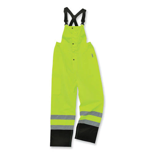 Glowear 8918bk Class E Hi-vis Rain Bibs Black Bottom, 2x-large, Lime, Ships In 1-3 Business Days - Image 1