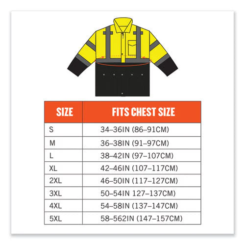 Glowear 8365bk Class 3 Hi-vis Rain Jacket Black Bottom, X-large, Lime, Ships In 1-3 Business Days - Image 3