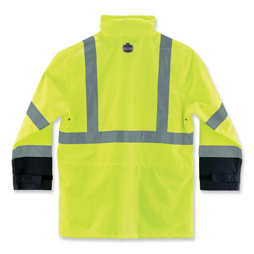 Glowear 8365bk Class 3 Hi-vis Rain Jacket Black Bottom, 4x-large, Lime, Ships In 1-3 Business Days - Image 3