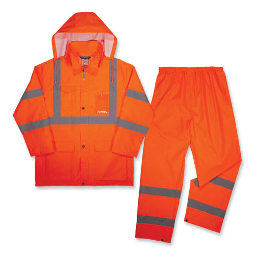 Glowear 8376k Lightweight Hv Rain Suit, X-large, Orange, Ships In 1-3 Business Days - Image 1