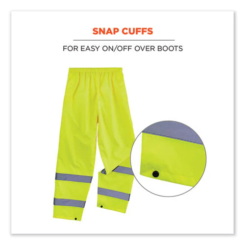 Glowear 8916 Class E Lightweight Hi-vis Rain Pants, 3x-large, Lime, Ships In 1-3 Business Days - Image 2