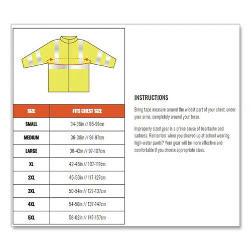Glowear 8386 Class 3 Hi-vis Outer Shell Jacket, Polyester, Large, Lime, Ships In 1-3 Business Days - Image 3
