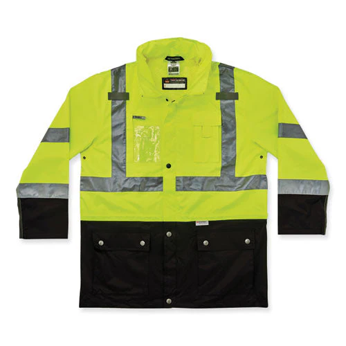 Glowear 8386 Class 3 Hi-vis Outer Shell Jacket, Polyester, X-large, Lime, Ships In 1-3 Business Days - Image 1