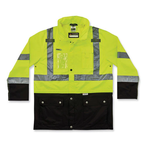 Glowear 8386 Class 3 Hi-vis Outer Shell Jacket, Polyester, 2x-large, Lime, Ships In 1-3 Business Days - Image 1