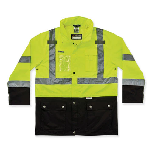 Glowear 8386 Class 3 Hi-vis Outer Shell Jacket, Polyester, 3x-large, Lime, Ships In 1-3 Business Days - Image 1